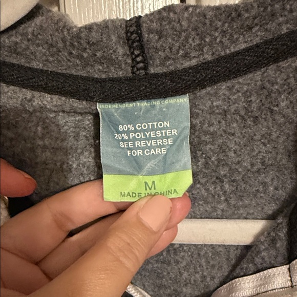 Vintage Disney Interactive Men's Charcoal Hoodie with Mickey on the Back - Picture 2 of 3